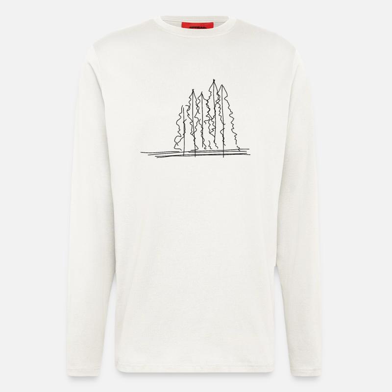 Tree Forest Lineart - Longsleeve - made by SPREAD  - OFF WHITE