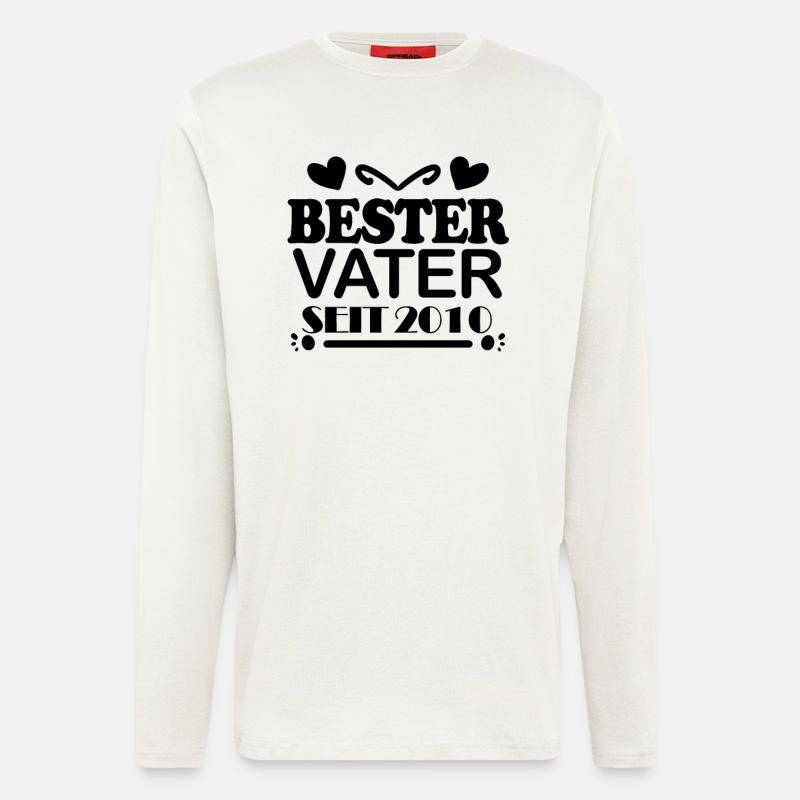 Bester Vater seit 2010 - Langarmshirt - made by SPREAD  - OFF WHITE