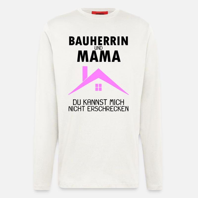 Bauherrin Mama - Langarmshirt - made by SPREAD  - OFF WHITE
