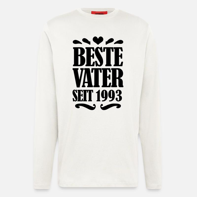Bester Vater seit 1993 - Langarmshirt - made by SPREAD  - OFF WHITE