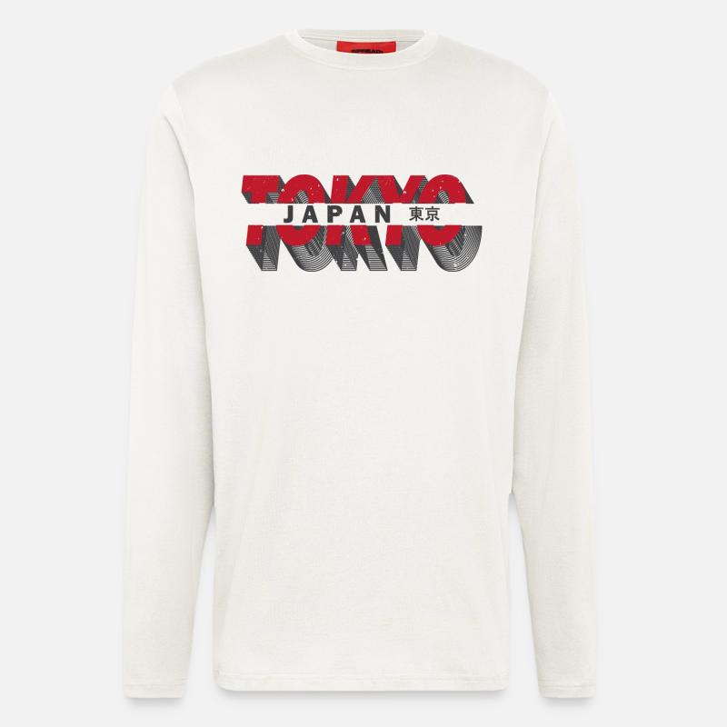 Tokyo Japan - Langarmshirt - made by SPREAD  - OFF WHITE