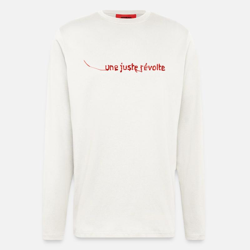 JUSTE RÉVOLTE – lass uns reden. - Langarmshirt - made by SPREAD  - OFF WHITE