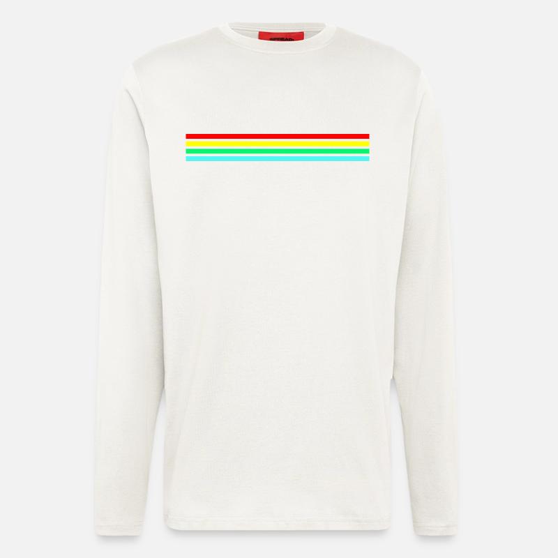 Retro Neonfarbige Friendly Raider - Langarmshirt - made by SPREAD  - OFF WHITE