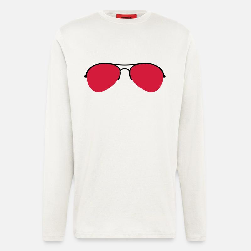 Die Flieger Brille - Langarmshirt - made by SPREAD  - OFF WHITE