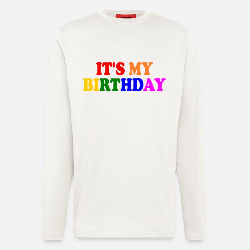 It's my birthday - Langarmshirt - made by SPREAD  - OFF WHITE