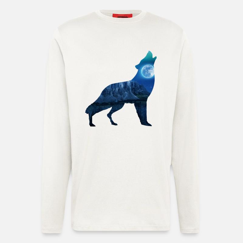 Wolf Moon - Longsleeve - made by SPREAD  - OFF WHITE