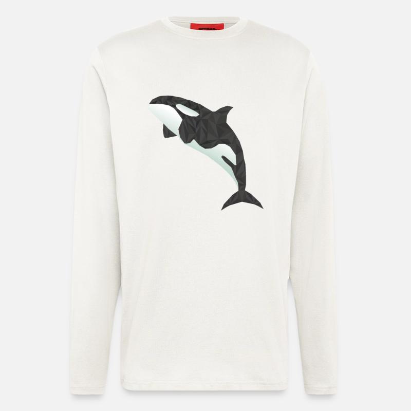orca Wal - Langarmshirt - made by SPREAD  - OFF WHITE