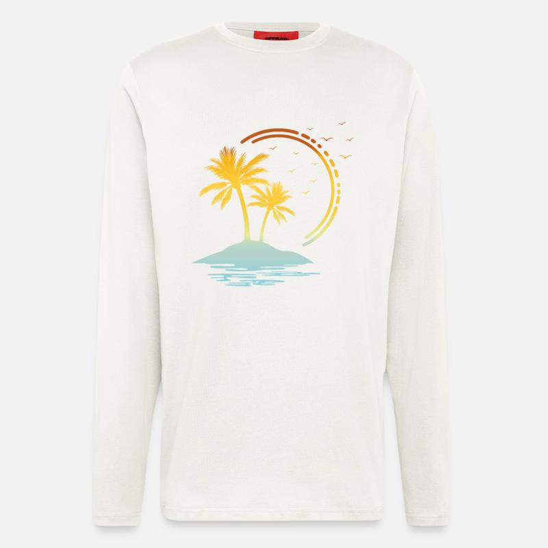Palmen - Langarmshirt - made by SPREAD  - OFF WHITE