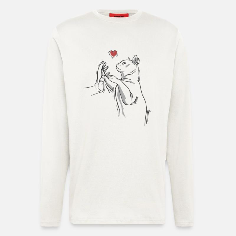 Katze Katze - Langarmshirt - made by SPREAD  - OFF WHITE