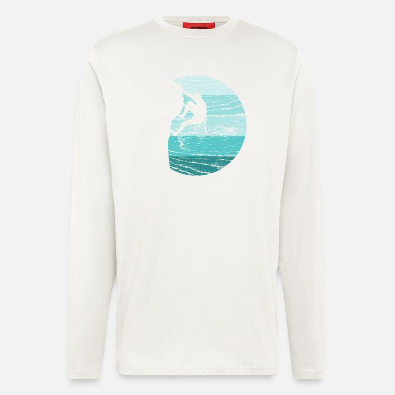 Climbing Climber Retro - Longsleeve - made by SPREAD  - OFF WHITE