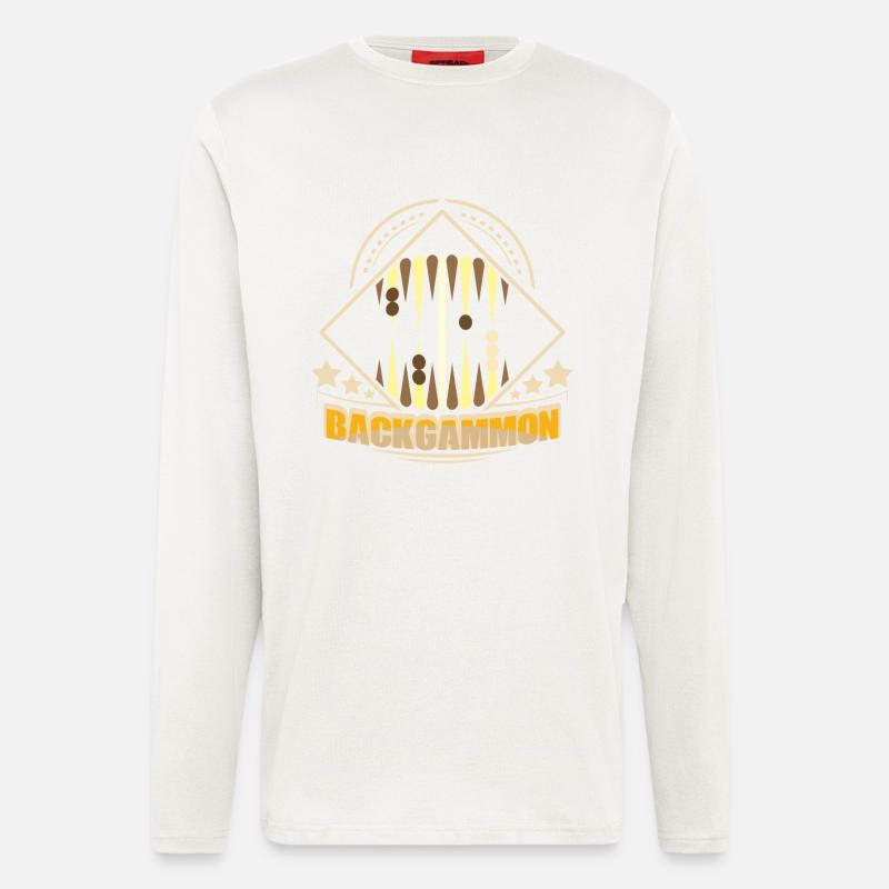 Backgammen Design - Langarmshirt - made by SPREAD  - OFF WHITE