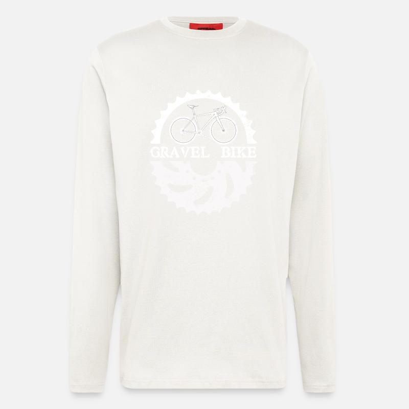 vélo de gravier vélo - Manches longues bio décontracté fabriqué en UE - OFF WHITE