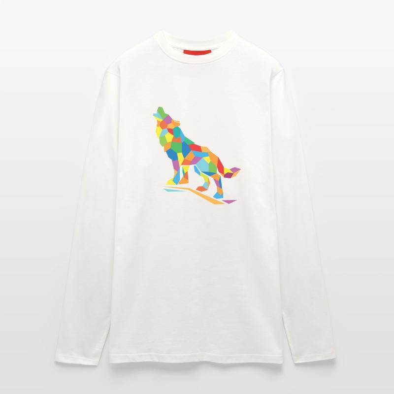 Wolf Polygon Langarmshirt - made by SPREAD 