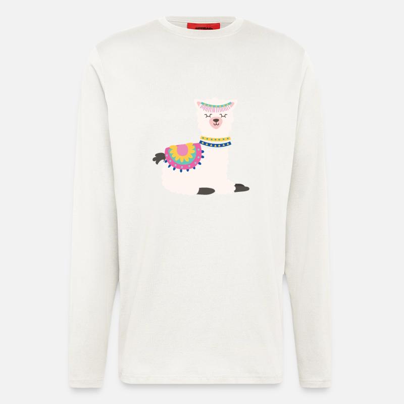 Sleeping alpaca - Longsleeve - made by SPREAD  - OFF WHITE