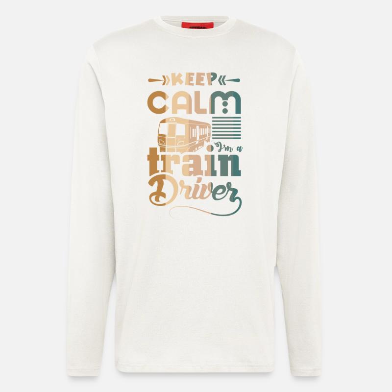 Lokführer - Langarmshirt - made by SPREAD  - OFF WHITE