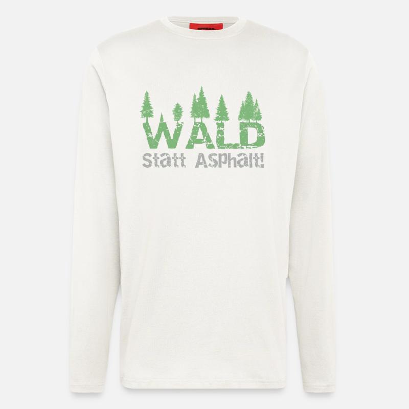 Wald statt Asphalt - Langarmshirt - made by SPREAD  - OFF WHITE