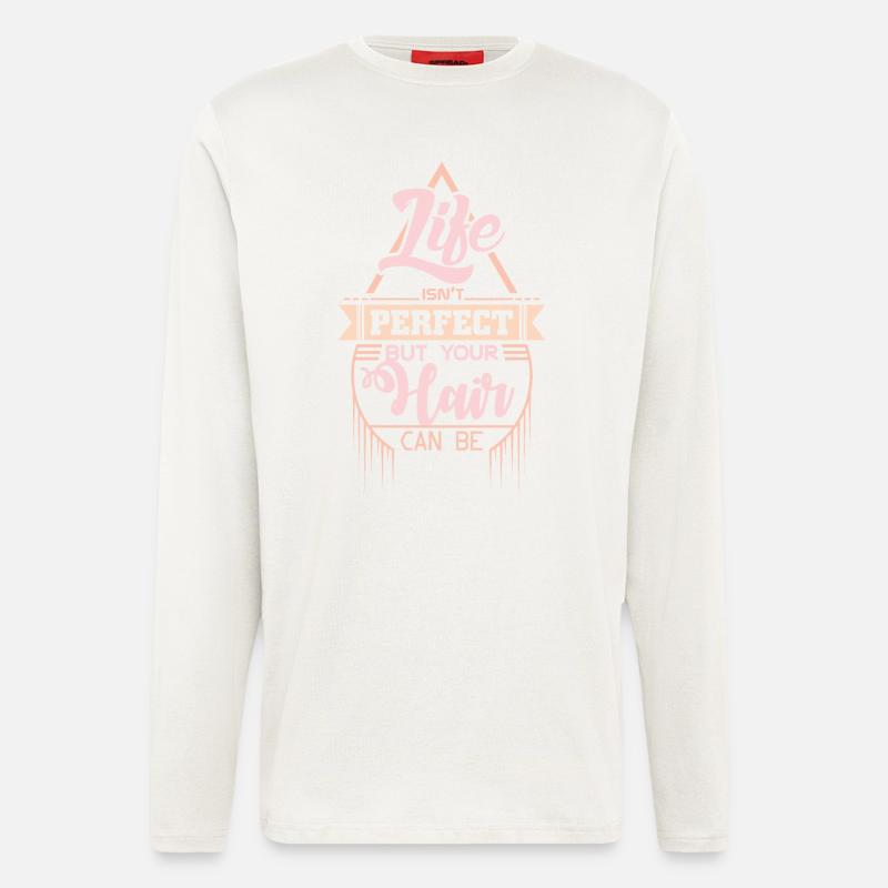 Friseur Spruch - Langarmshirt - made by SPREAD - OFF WHITE