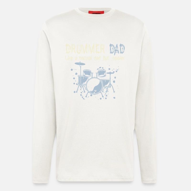 Schlagzeug Papa - Langarmshirt - made by SPREAD  - OFF WHITE