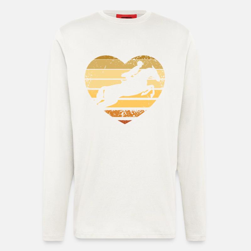Springreiten Herz - Langarmshirt - made by SPREAD  - OFF WHITE