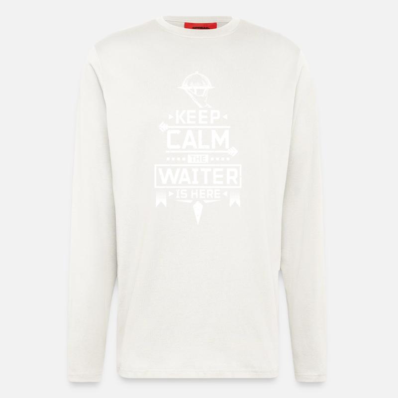 Waiter keep calm - Longsleeve - made by SPREAD  - OFF WHITE