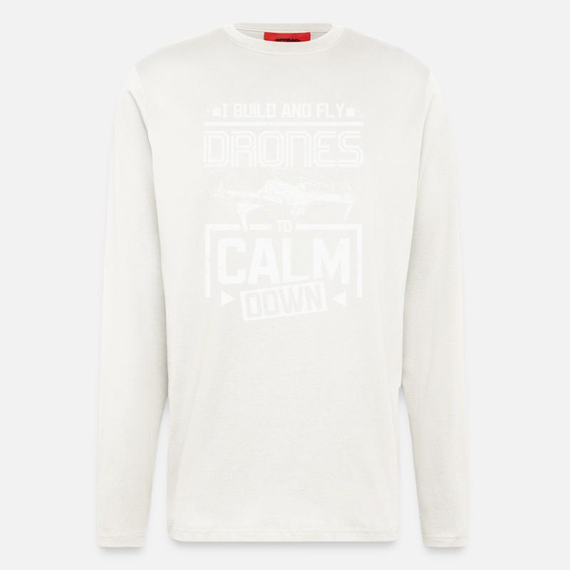 Build and fly drones - Longsleeve - made by SPREAD  - OFF WHITE