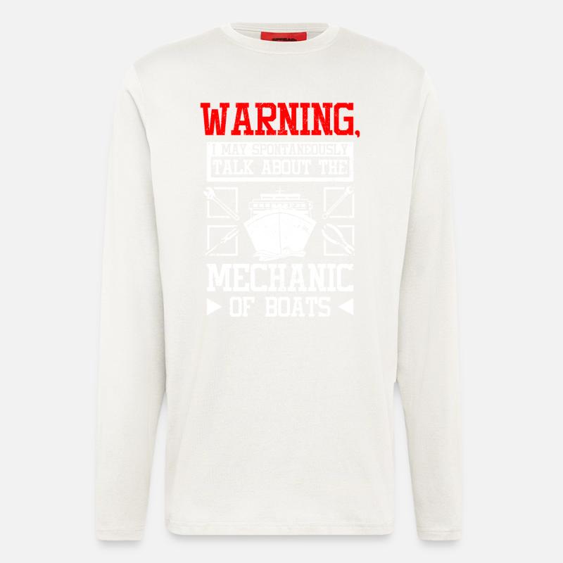 Talk about boat mecanic - Longsleeve - made by SPREAD - OFF WHITE
