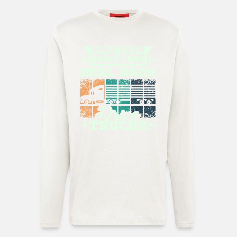 Dads drive trucks - Langarmshirt - made by SPREAD  - OFF WHITE