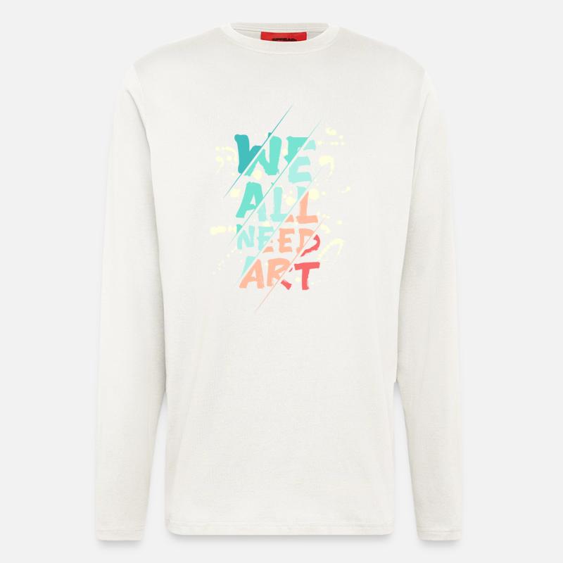 We all need art - Langarmshirt - made by SPREAD - OFF WHITE