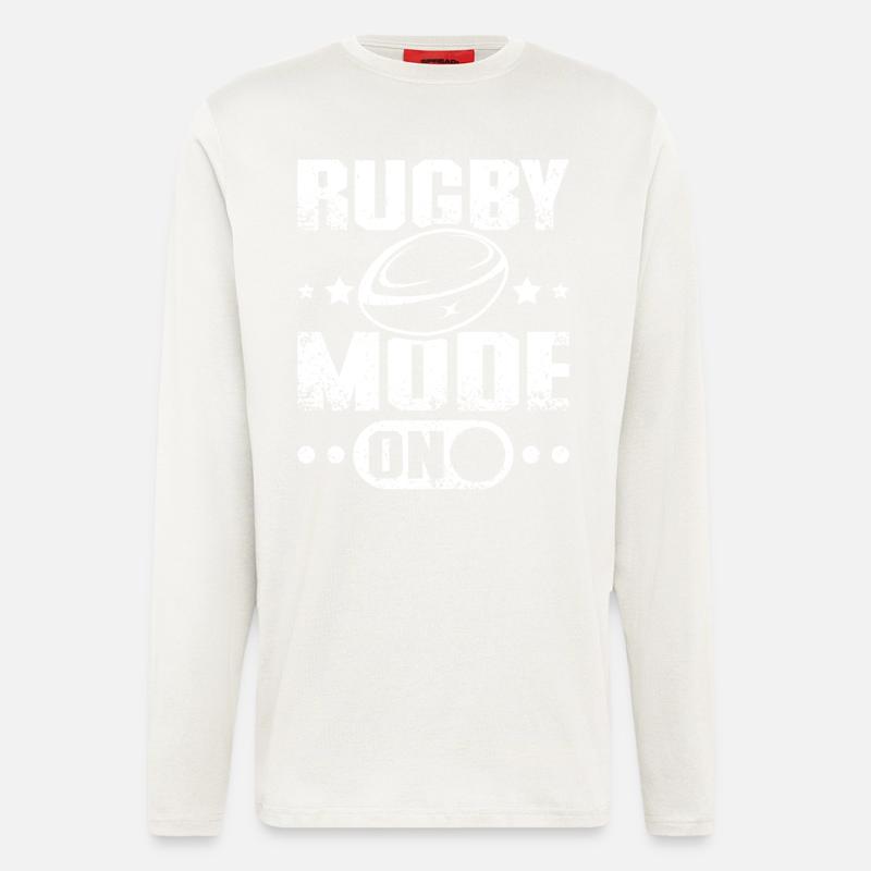 Mode Rugby activé - Manches longues bio décontracté fabriqué en UE - OFF WHITE