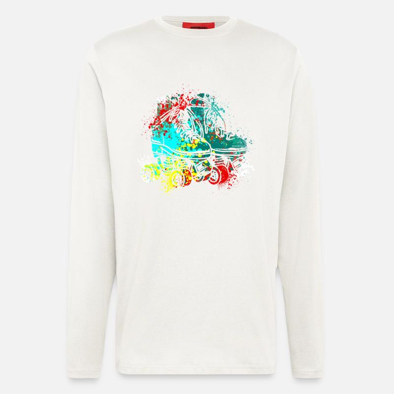 Splash Art inline skating - Langarmshirt - made by SPREAD  - OFF WHITE