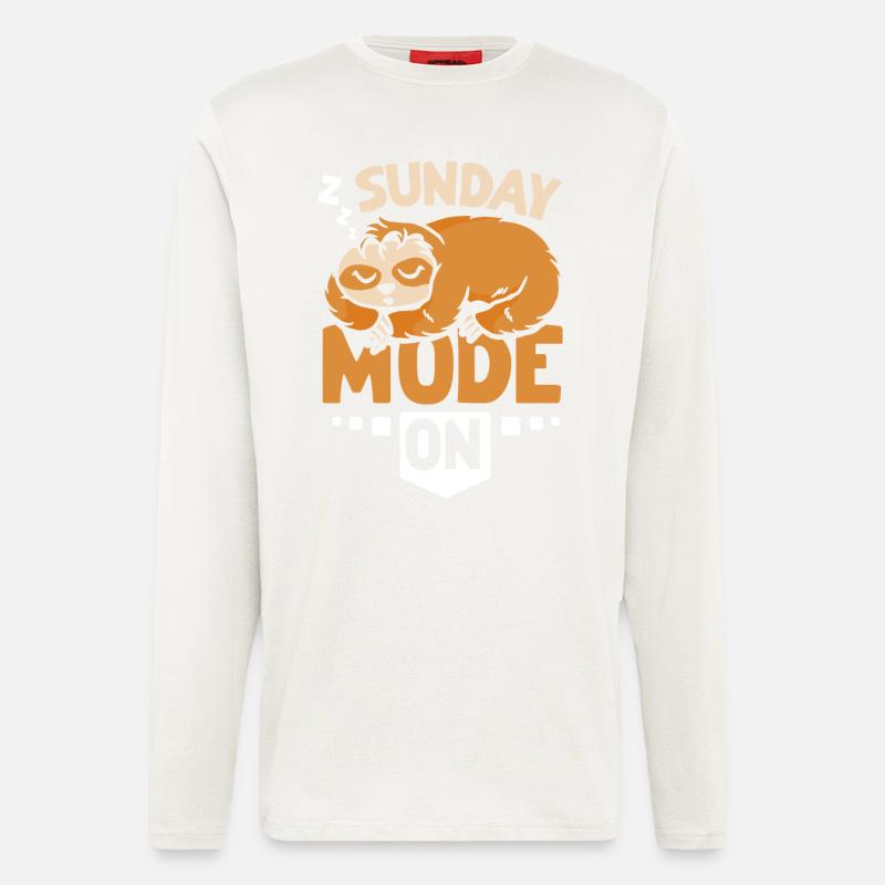 Sloth sunday mode on - Longsleeve - made by SPREAD  - OFF WHITE