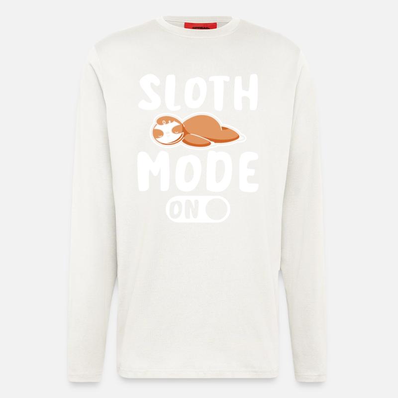 Sloth mode on - Langarmshirt - made by SPREAD - OFF WHITE