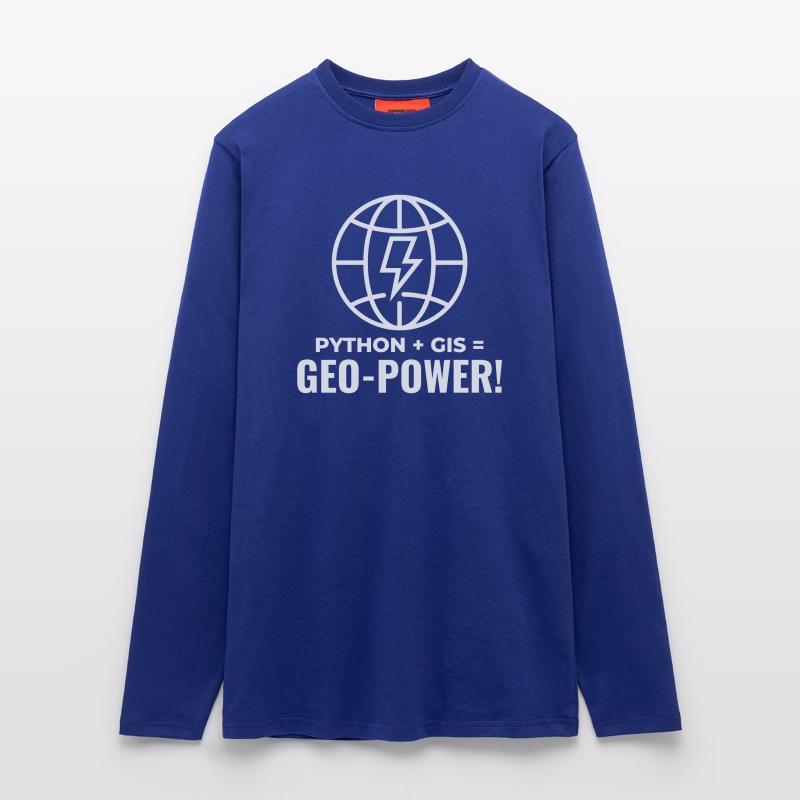 Python SIG Géo-Puissance Programmation Géospatial Manches longues bio décontracté fabriqué en UE