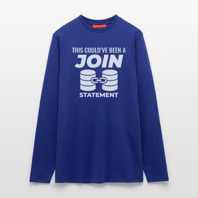 SQL Join Database, instruction de programmation des données Manches longues bio décontracté fabriqué en UE