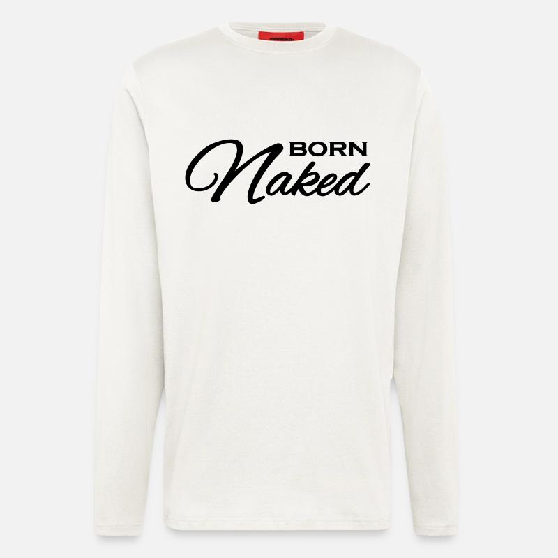 Born naked - Manches longues bio décontracté fabriqué en UE - OFF WHITE