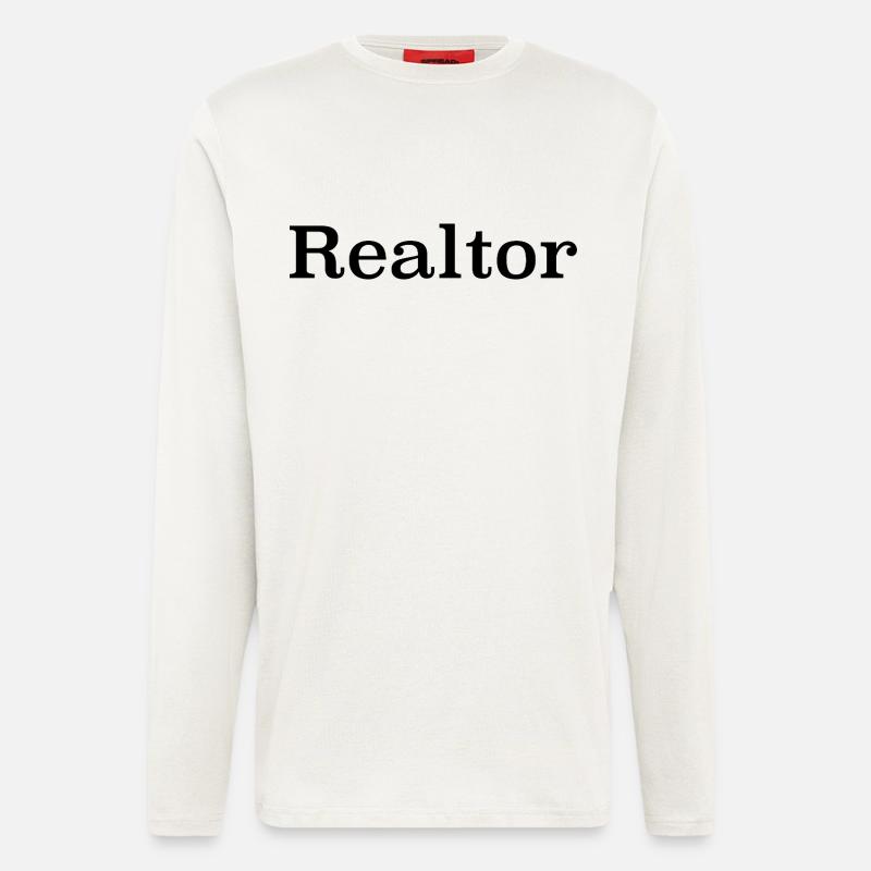 Agent immobilier - realtor - Manches longues bio décontracté fabriqué en UE - OFF WHITE