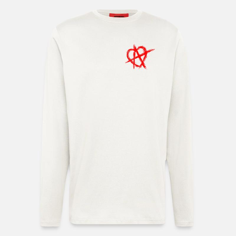 Beziehungsanarchie Symbol RA Relationship Anarchy - Longsleeve - made by SPREAD - OFF WHITE