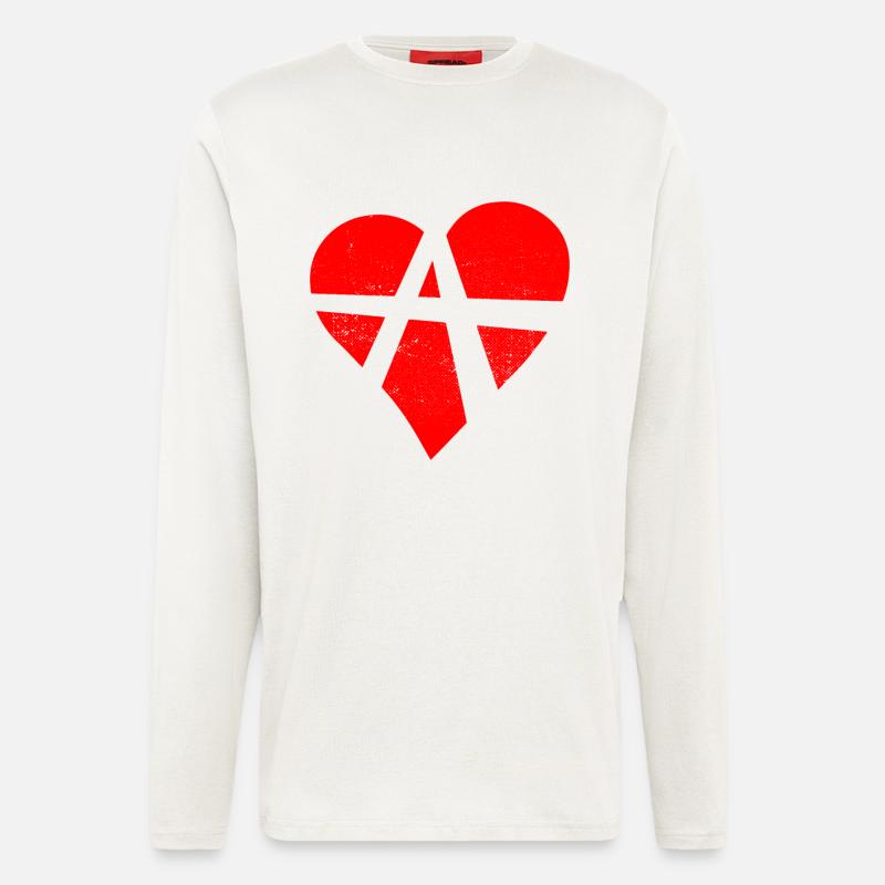 Beziehungsanarchie Symbol RA Relationship Anarchy - Longsleeve - made by SPREAD  - OFF WHITE