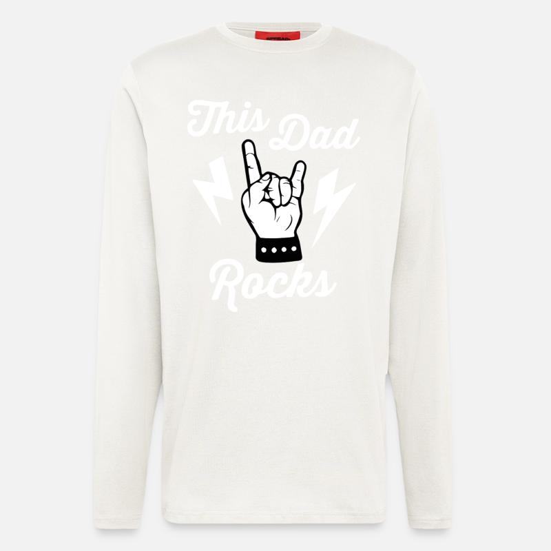 This Dad Rocks - Longsleeve - made by SPREAD  - OFF WHITE
