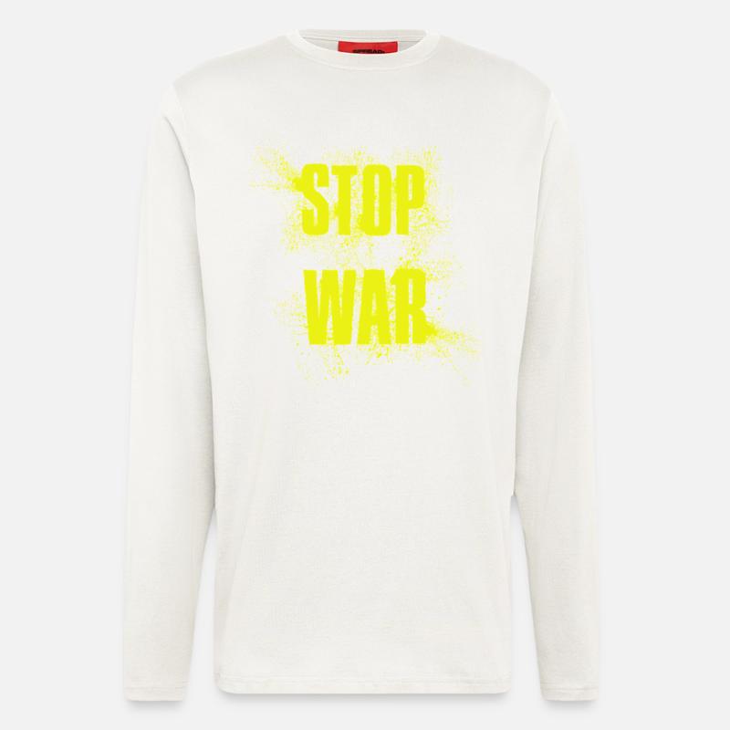 STOP WAR – NO WAR - PEACE - Longsleeve - made by SPREAD  - OFF WHITE