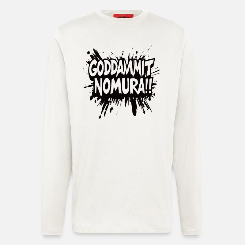 Goddammit Nomura – Splatter Design - Longsleeve - made by SPREAD  - OFF WHITE