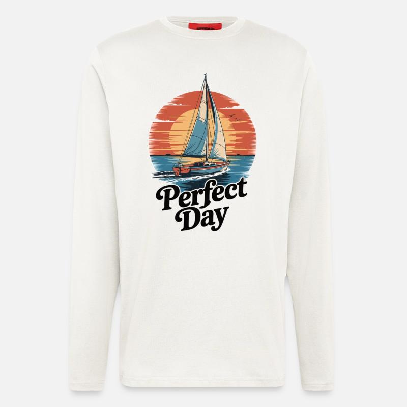 Sailing Sunset Perfect Day - Longsleeve - made by SPREAD - OFF WHITE