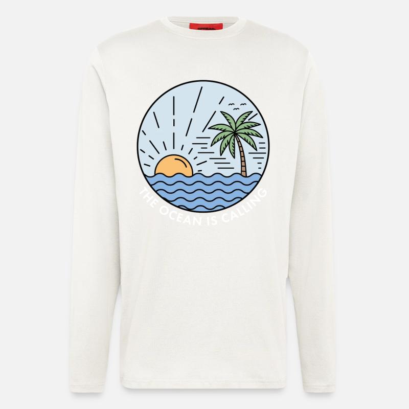 Der Ozean ruft - Langarmshirt - made by SPREAD - OFF WHITE
