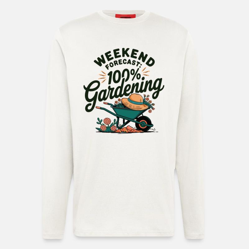 Gartenliebe pur – Wochenend-Style - Langarmshirt - made by SPREAD  - OFF WHITE