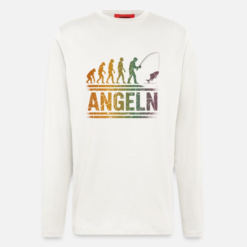Evolution to an angler - Longsleeve - made by SPREAD  - OFF WHITE