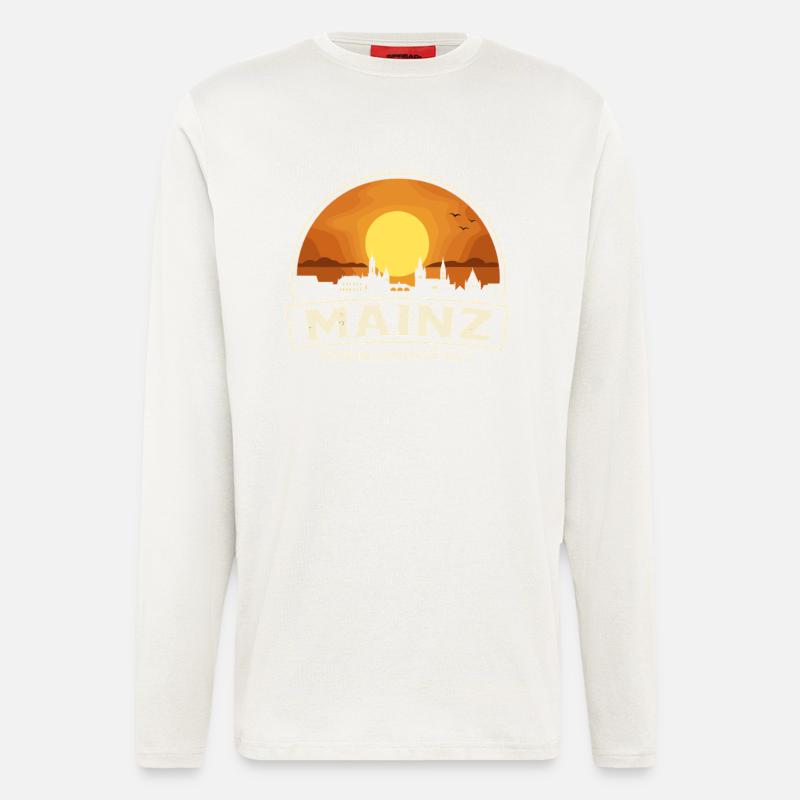 Mainz Skyline Sunset - Longsleeve - made by SPREAD  - OFF WHITE