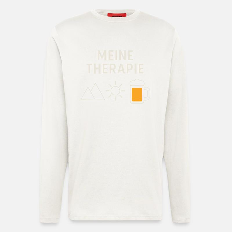 Therapy - Mountains, Beer, Sun - Longsleeve - made by SPREAD  - OFF WHITE