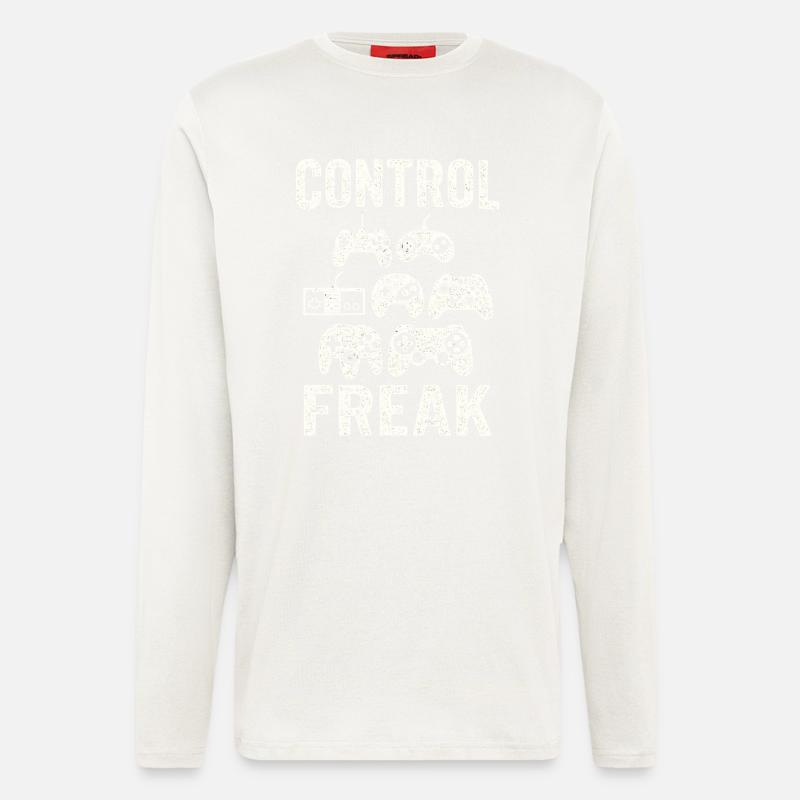 Controller Zocken Gaming Freak - Longsleeve - made by SPREAD  - OFF WHITE