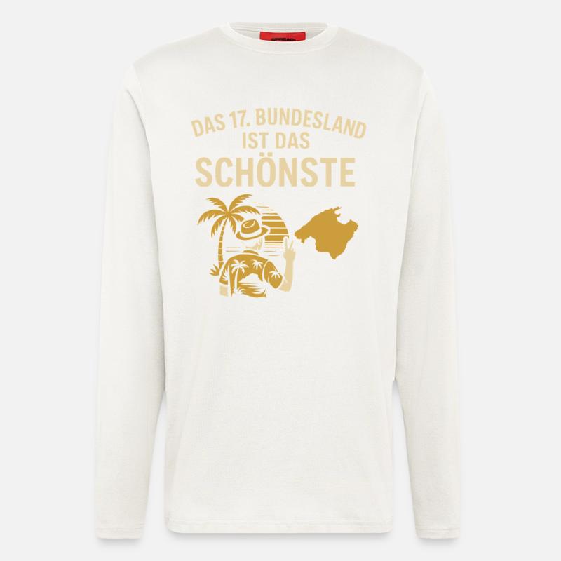 Mallorca – Das schönste Bundesland - Langarmshirt - made by SPREAD  - OFF WHITE