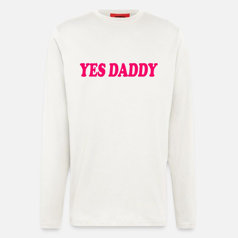 Yes daddy - Manches longues bio décontracté fabriqué en UE - OFF WHITE